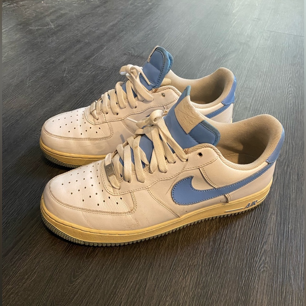 Cream Blue and White Air Force One